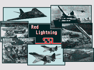 Red Lightning title screen for Amiga